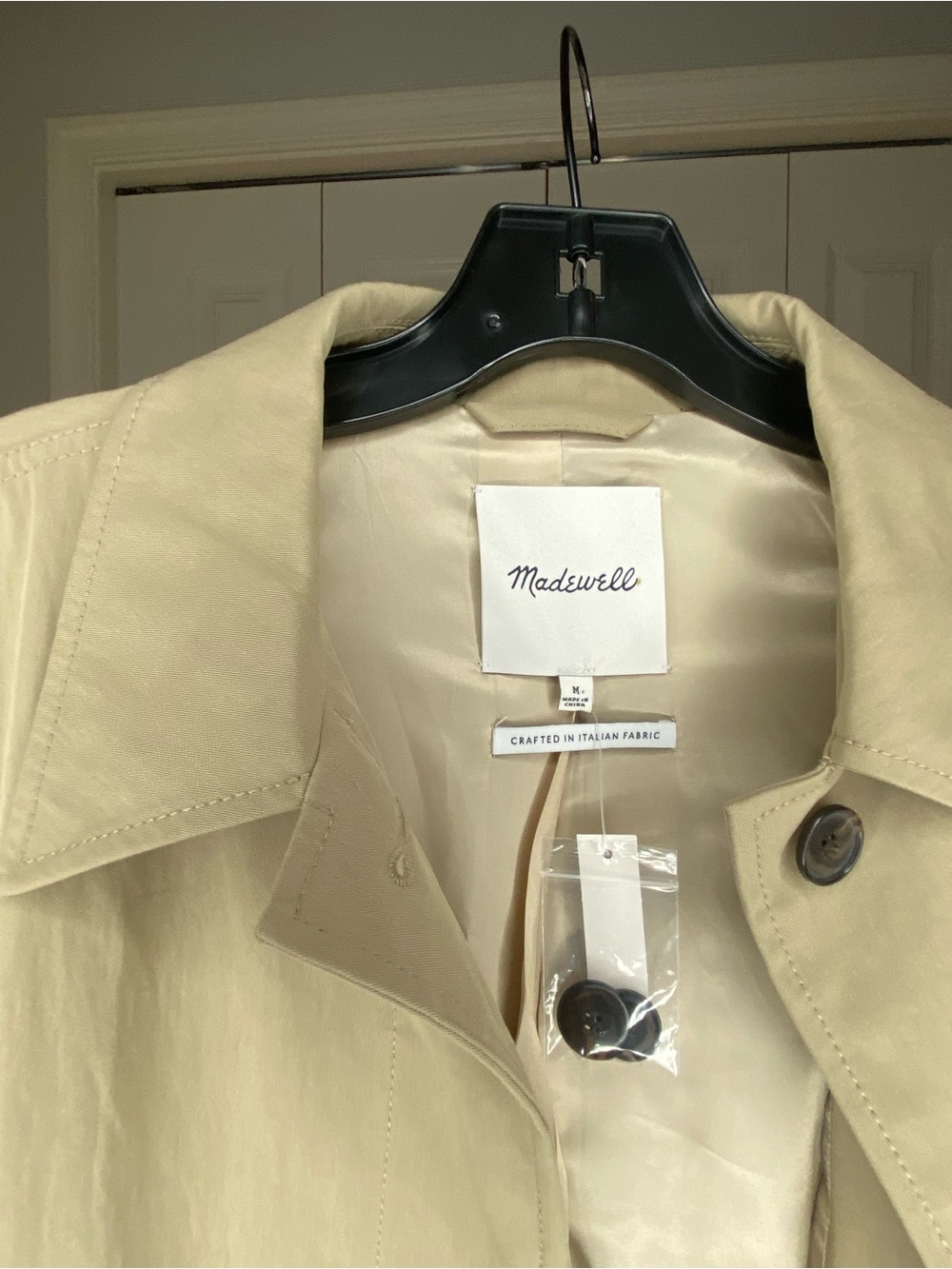 NWT Madewell Trench coat - Picture 3 of 5
